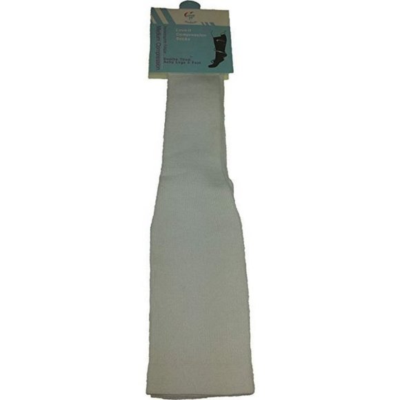 White Large/X-Large Ladies Compression Socks, One - Picture 5 of 8